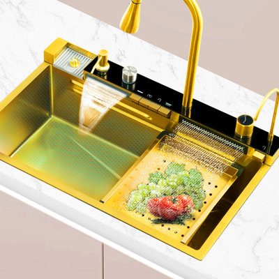 Évier de cuisine encastrable L 33 po x l 22 po avec 2 trous de robinet