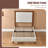 Wooden platform bed with upholstered base-2029263065-2029263070