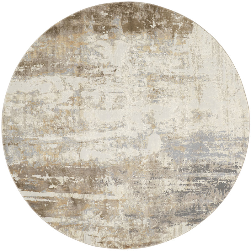 Shabuh Abstract Indoor Rug, Round 7'9"