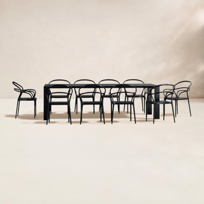 Ensemble repas de patio pour 10 personnes avec table extensible Comet