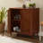 Arica 63" W 4-Door Cane Rattan Sideboard with Solid Wood Legs (Set of 2)-290306802