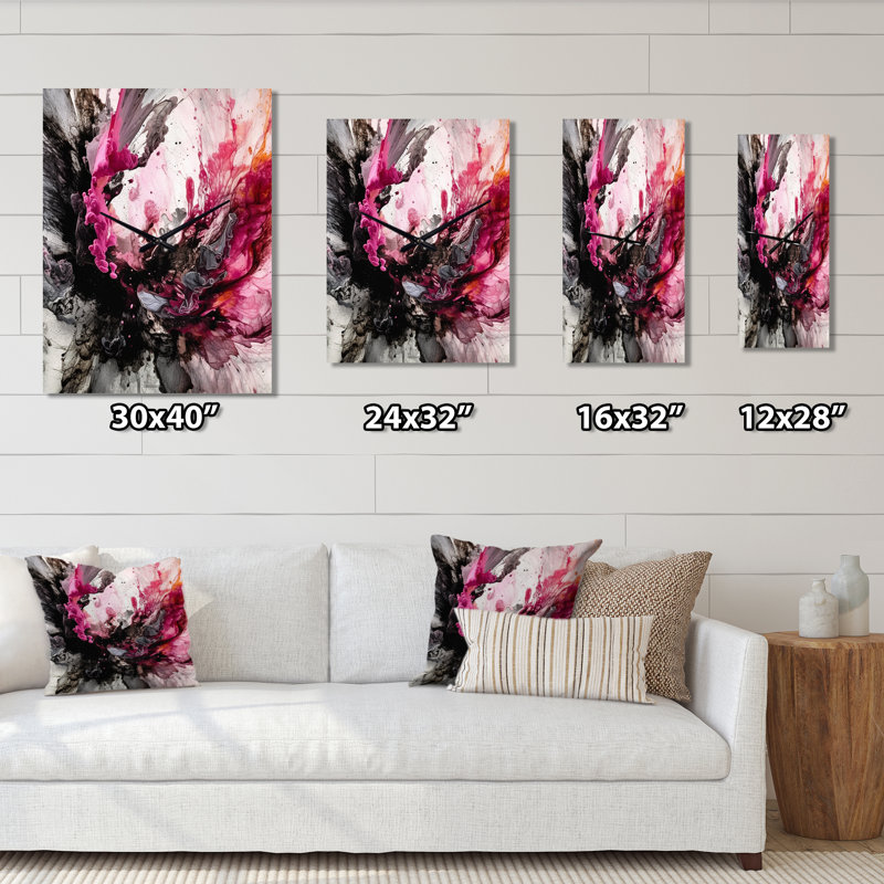 Marble Splash V - Horloges murales abstraites en marbre, H 28 po x l 12 po x P 1 po