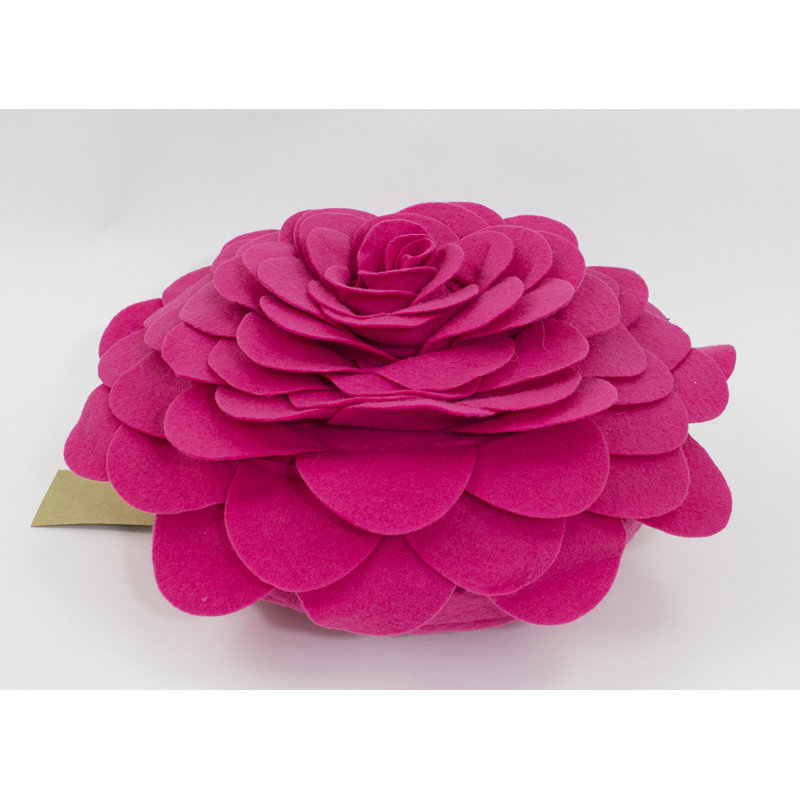  Housse de coussin en polyester, 13 po x 13 po, Housse de coussin seulement - sans coussin, Fuchsia