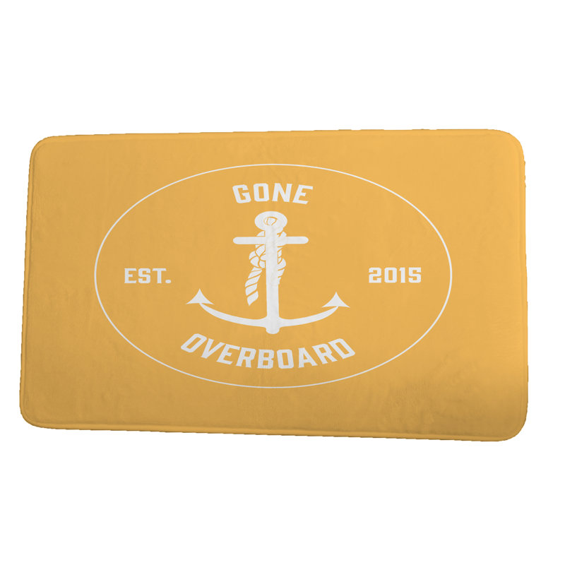 Tapis de bain Emily Gone, H 18 po x L 30 po, Jaune