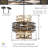 Brayden Studio Harnett Dark Bronze Finish Chandelier