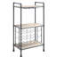 Élégant support à vin en chêne antique et gris sable, 3 modèles compacts, peut contenir 18 bouteilles, porte-gobelet, s'adapte à n'importe quel support rustique intérieur de la maison avec une fabrication grise et pratique, crée une sensation chaleureuse