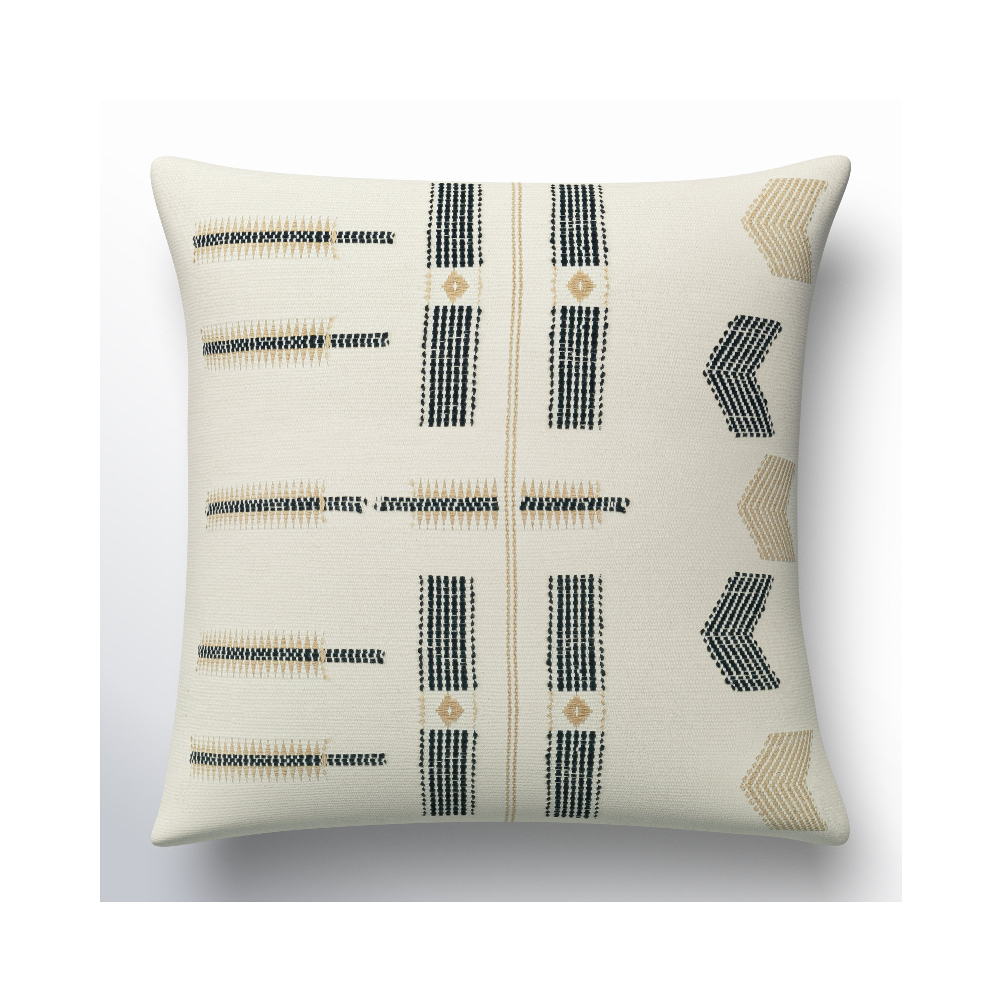 Erickson Embroidered Cotton Throw Pillow, White, Pillow Cover Only - No Insert