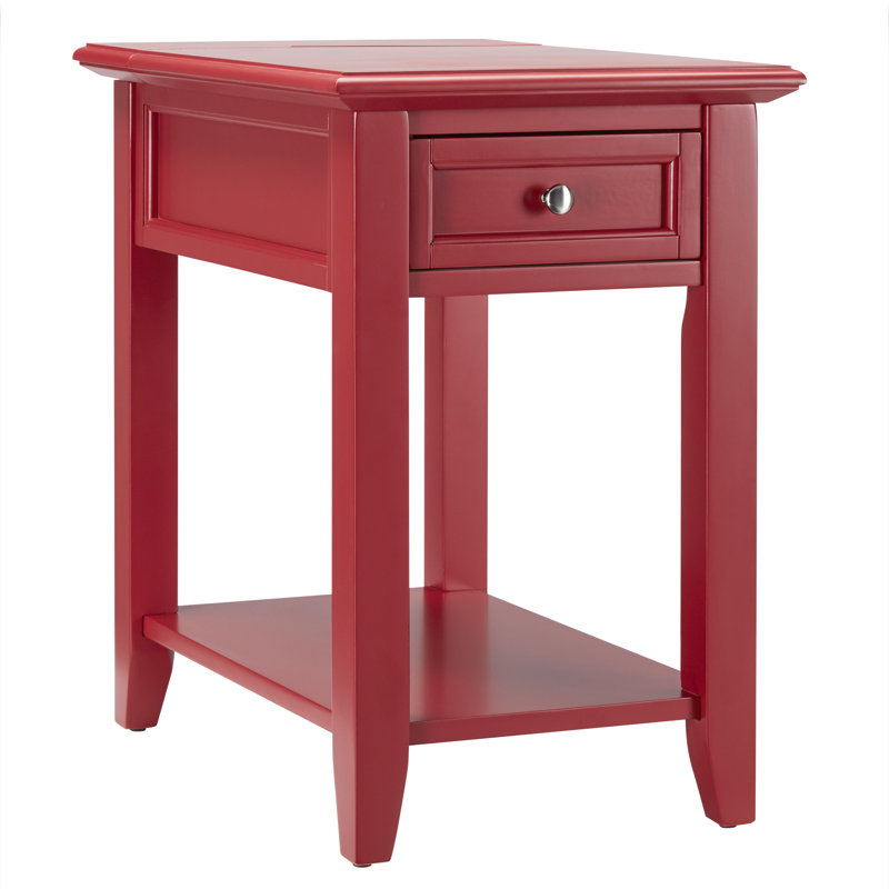 Table de bout avec prise de courant, Rouge samba