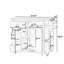 Îlot de cuisine extérieur extensible avec plateau en acier inoxydable, support à épices latéral, tiroirs et armoire de rangement pour la cour, le barbecue ou les fêtes