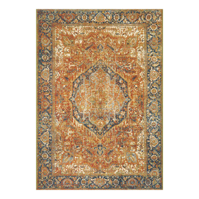 Jaheim Rust Red Nosara Indoor/Outdoor Traditional Rug