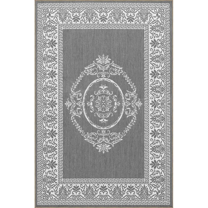 Tapis tissé rond lavable à motif traditionnel, Sous-tapis rectangulaire 5 pi 1 po x 7 pi 7 po inc