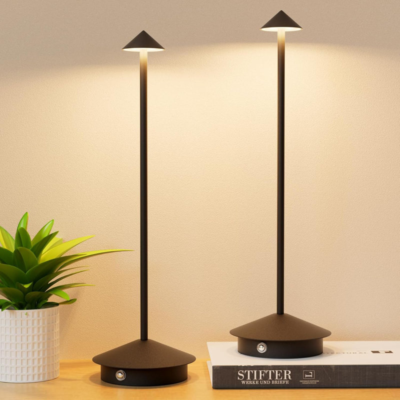 Paquet de 2 lampes de table rechargeables sans fil 6000 mAh
