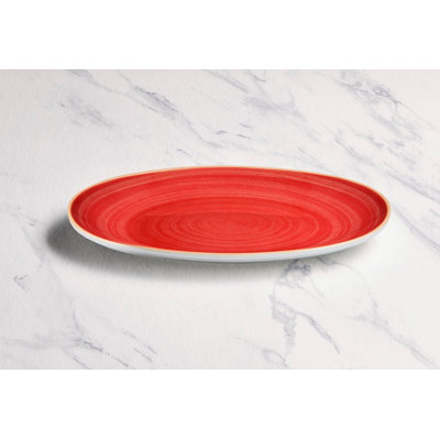 Assiette ovale en porcelaine | Assiette coupe vitale | 10,2 po