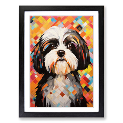 Shih Tzu Constructivism - Framed Print