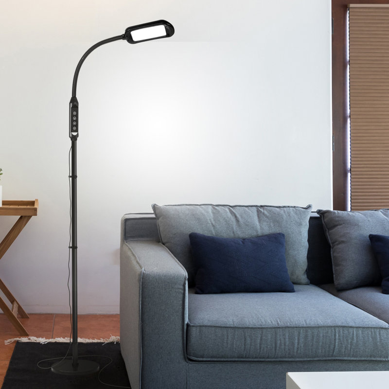 56'' Black LED Task Floor Lamp