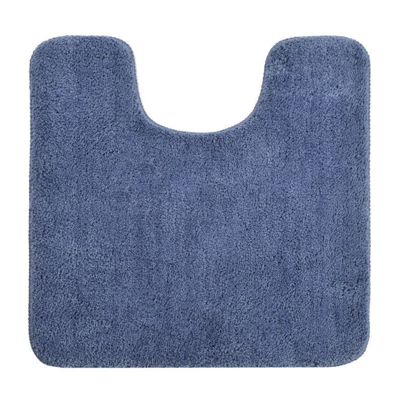 Joyce Microfibre U-Shape Pedestal Mat, Mid Blue