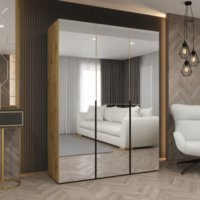 Bia 3 Door Manufactured Wood Wardrobe