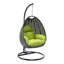 Balancelle d'extérieur pour 1 personne avec support Brookstonval, support pour œuf suspendu en osier tissé à la main, structure en fer résistant aux rayons UV, méridienne de patio rembourrée pour porche, jardin, balcon et cour arrière-1086440090-1081394855