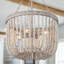 Lustre cylindrique perlé à 4 lumières Hatfrneld