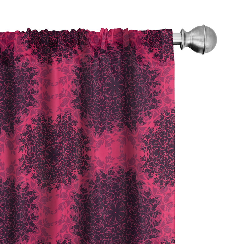 Geometric Semi-Sheer Rod Pocket Curtain Panels, 28" W x 63" L