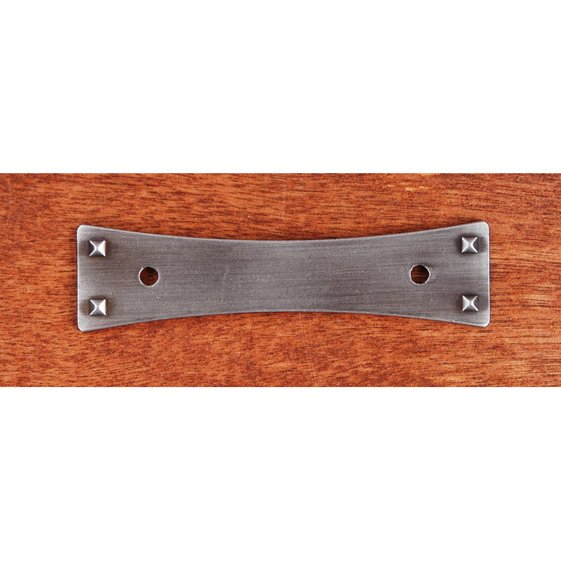 BP Series Bent Rectangle Pull Backplate, Distressed Nickel