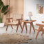 Fauteuil d'appoint beige et naturel