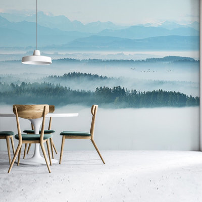 Papier peint amovible Carnkirk Misty Nature Mountain