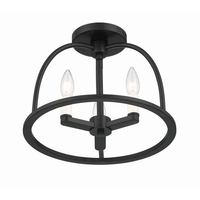 Plafonnier noir 3 lumières Divina Aleena, Noir
