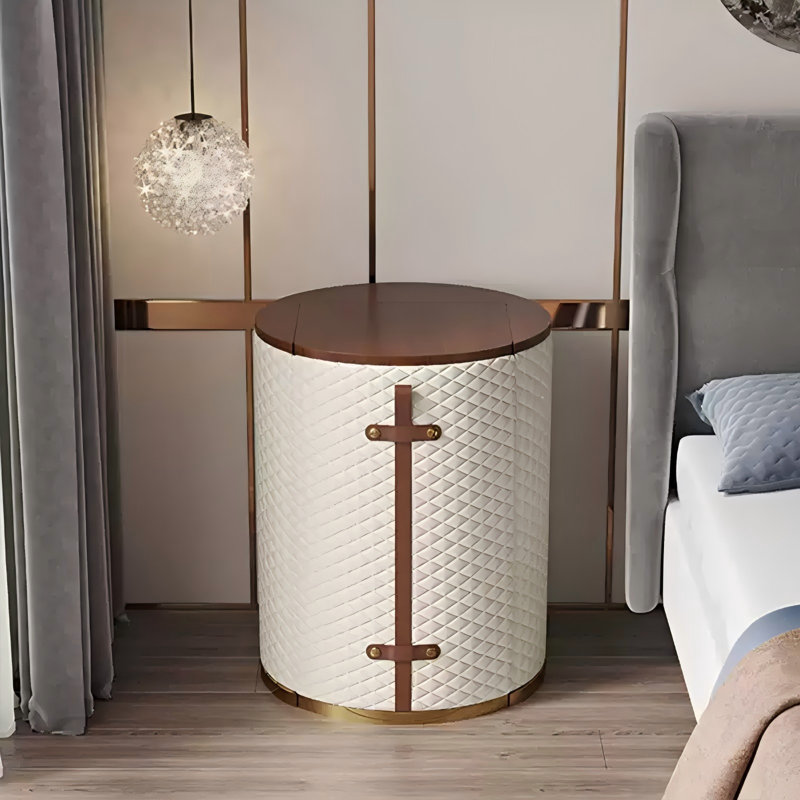 23.62"Modern Minimalist Beige Round Vanity