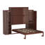 Grand lit pliable avec 2 grandes garde-robes et unités de rangement, cadre de lit en bois pour étagères murales ouvertes, chambre plateforme-47884211-47884213