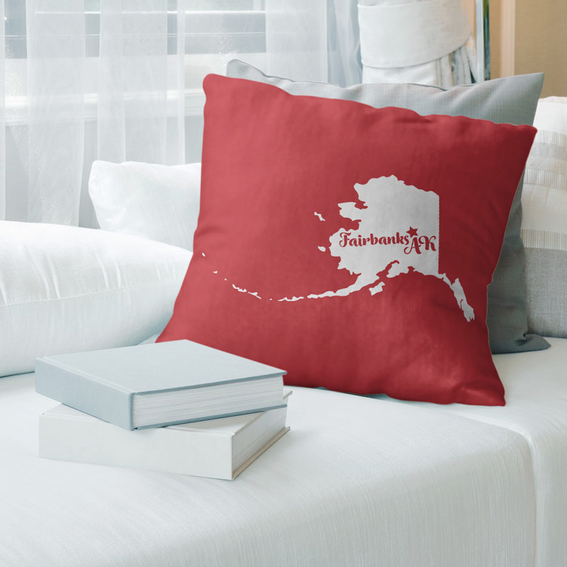 Housse de coussin en lin, Albany, 26 po x 26 po, Rouge