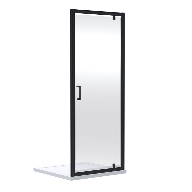 Rene 1900 x 800mm Pivot Shower Door, Matt Black