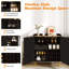 Armoire bar moderne avec tablettes réglables à 3 niveaux avec tiroir caché-1670273503