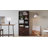 70"H x 23.6"W Bookshelf With Leather Doors, 6-Tier Bookcase With Storage Shelves  And Cabinet, Brown Tall Bookcase For Home Office, Living Room, Bedroom