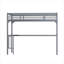 Lit mezzanine simple en métal avec bureau-607448460