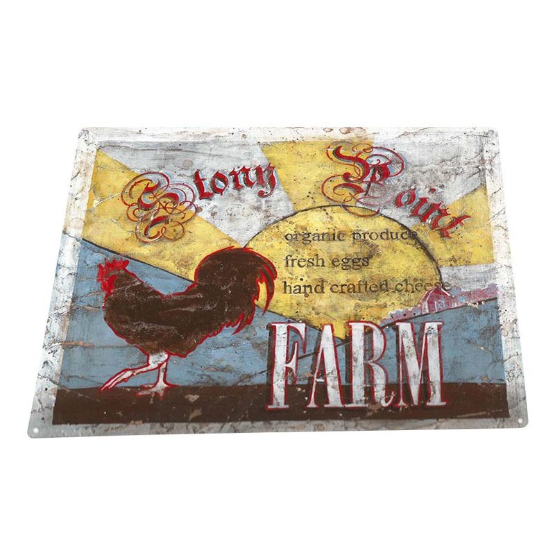 Stony Point Farm sur impression métallique, H 17,2 po x l 23,2 po x P 0,04 po