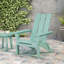Chaise Adirondack pliante en bois d'acacia, design rustique, finition acier patiné-355764159