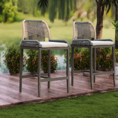 Ensemble de 2 tabourets de patio