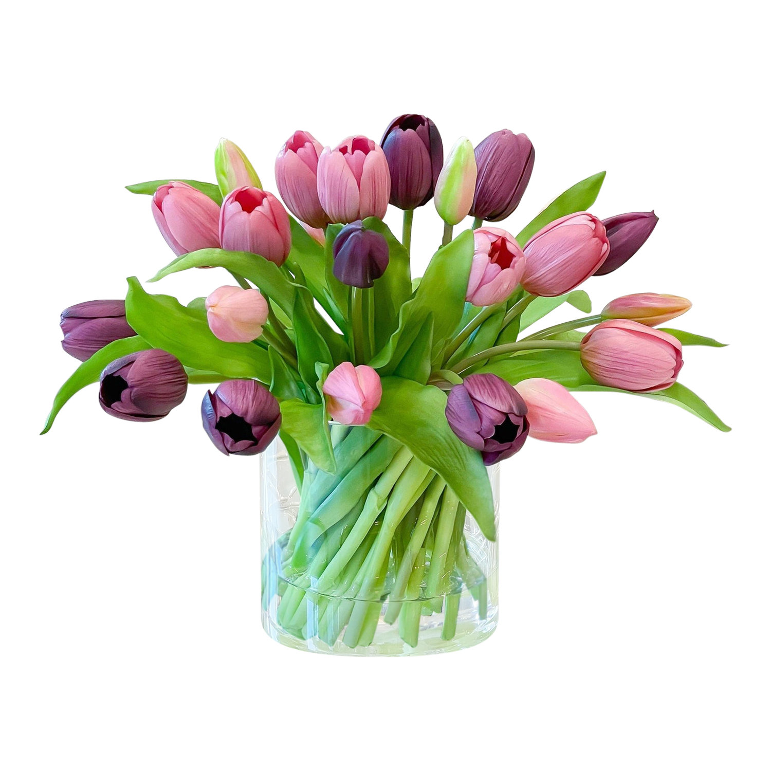 Tulip Floral Arrangement, Purple/Pink