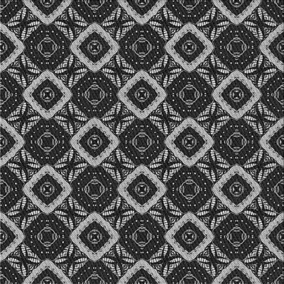 Tapis noir/gris à motifs