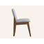 Ensemble de 2 chaises d'appoint Kaela en tissu gris clair et finition noyer