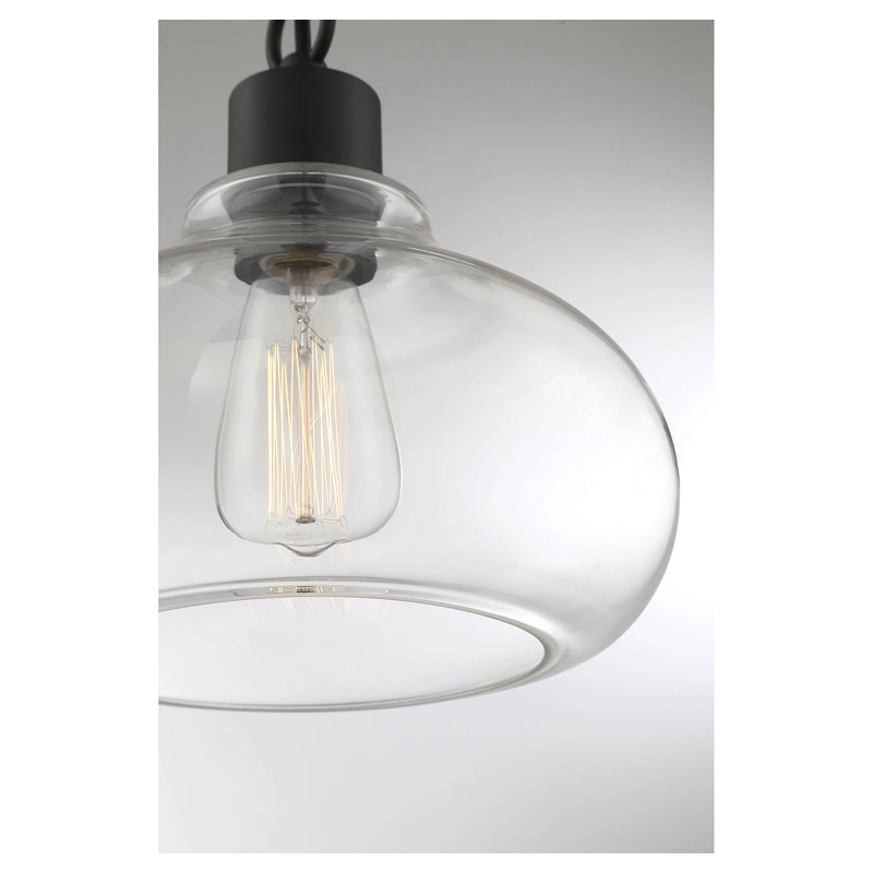 Luminaire suspendu en forme de dôme à 1 lumière Lasley