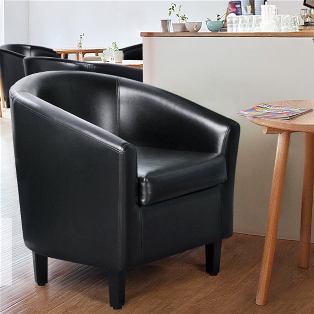 Faux leather best sale bucket chair