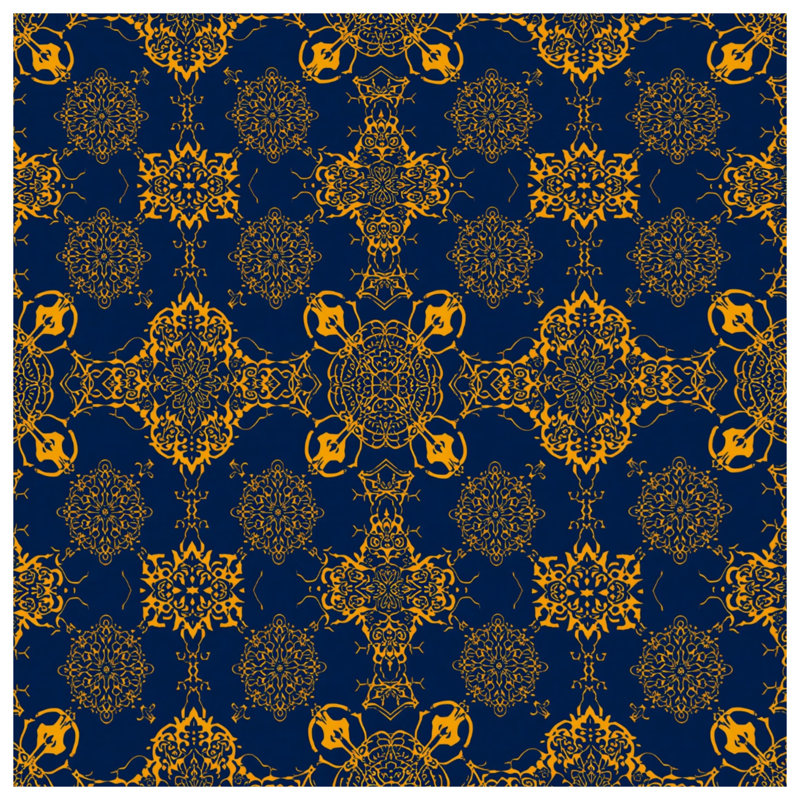 Intricate Gold Patterns Comforter, Twin Extra Long