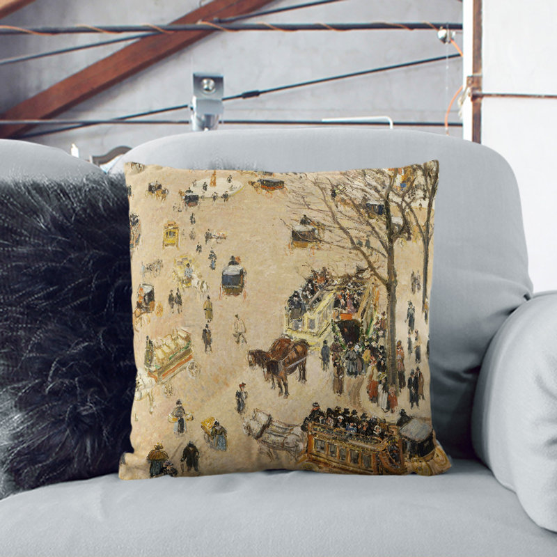 Theatre Place Scatter Cushion, Black, 40cm H x 40cm W x 15cm D