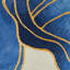 Tapis en viscose touffeté à la main bleu / mauve / jaune-87183720
