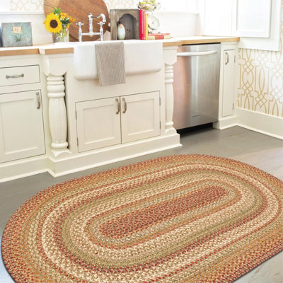 Tapis brun / crème en jute tressé Dajohn
