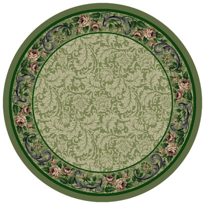 Alminus Innovations Rose Damask Peridot Area Rug