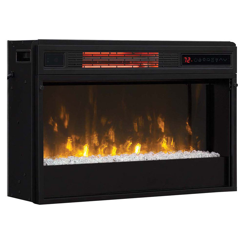 SpectraFire Plus Electric Fireplace Insert, 17.7" H x 27" W x 9.5" D, 3D SpectraFire Plus with Glass Ember Bed