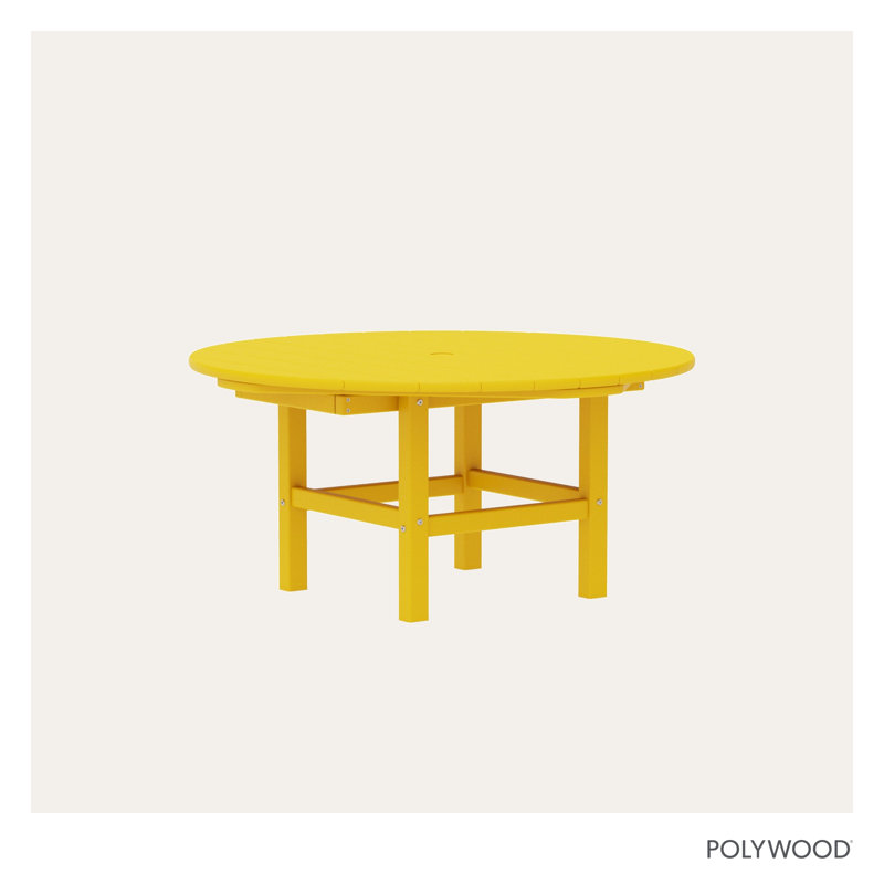 POLYWOOD Round 37" Conversation Table, Lemon
